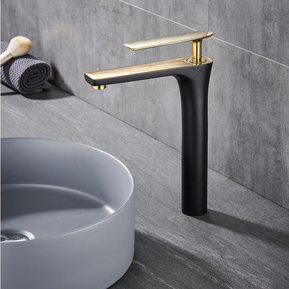 Modern Tall Vessel Sink Faucet, Single-Handle Single-Hole Brass Faucet