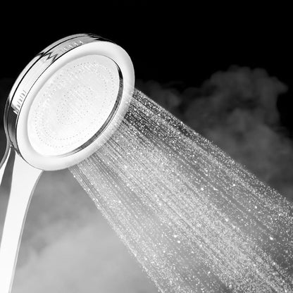 High-Pressure Rainfall Handheld Shower Head, Modern Single-Function ABS Shower, Chrome / Matte Black