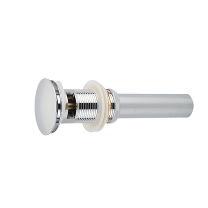 Stainless Steel Pop-Up Sink Drain with Overflow, Spring-Loaded Bathroom Vanity Basin Drain, Chrome / Oil-Rubbed Bronze / Rose Gold / Antique Brass / Polished Gold
