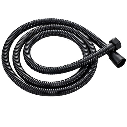 Flexible Stainless Steel Shower Hose, Bathroom Plumbing Extension Pipe, Silver / Black