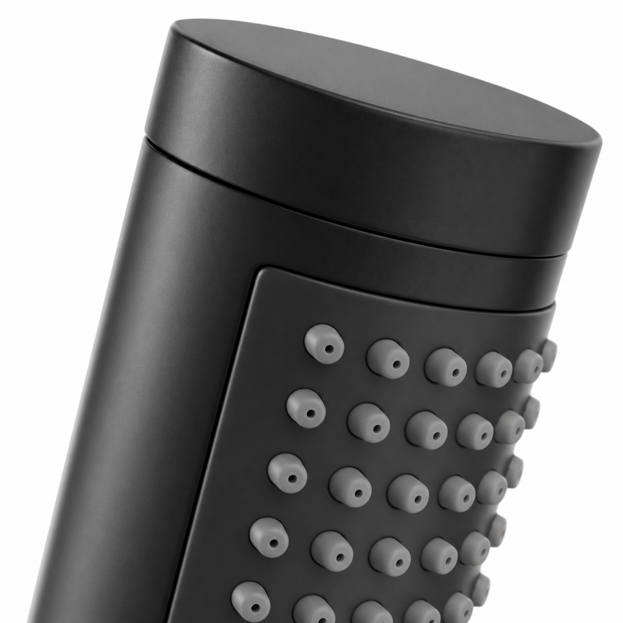 Minimalist Single Cylindrical Handheld Shower Head, Matte Black