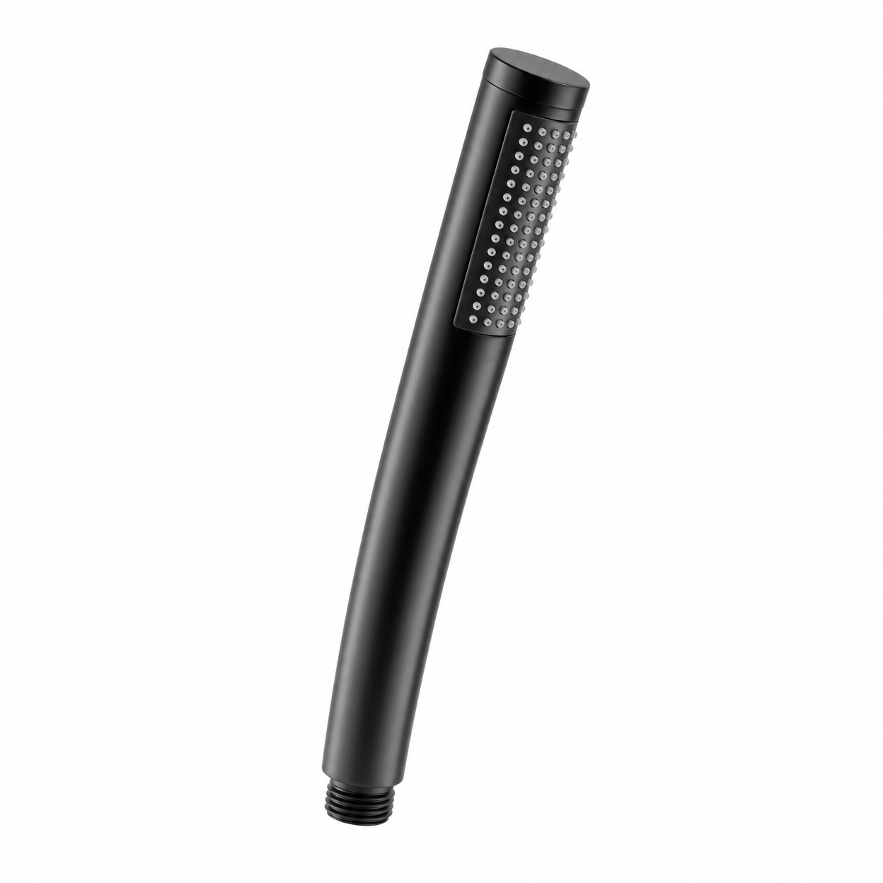 Minimalist Single Cylindrical Handheld Shower Head, Matte Black
