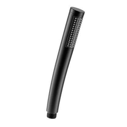 Minimalist Single Cylindrical Handheld Shower Head, Matte Black