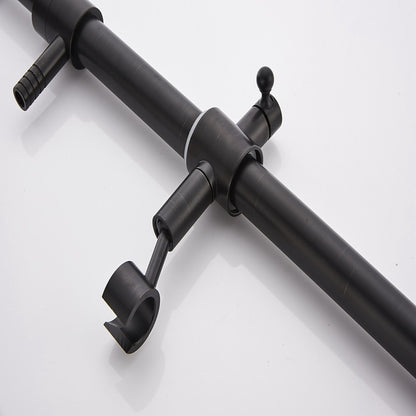 Oil-Rubbed Bronze Traditional Complete Shower System, Wall-Mounted Dual-Handle Brass Shower Faucet with Handheld Shower