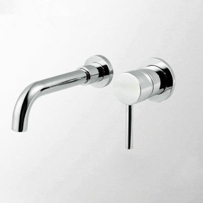 Chrome Wall-Mount Bathroom Sink Faucet, Single-Handle Brass Basin Faucet