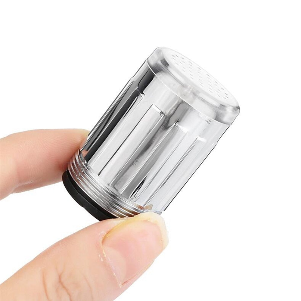 Chrome LED Temperature-Sensing Faucet Aerator, 3- Changing Faucet Light Accessory