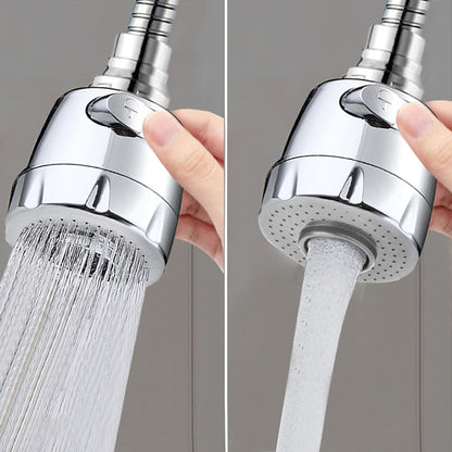 Chrome 360-Degree Swivel Flexible Faucet Extender, Dual-Mode Spray Faucet Aerator
