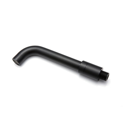Matte Black Wall-Mount Swivel Spout Bathroom Faucet, Single-Handle Brass Faucet