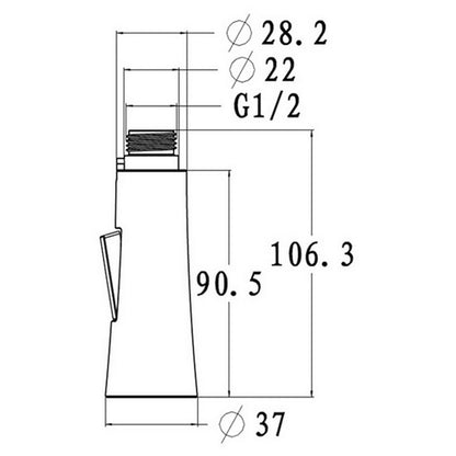 Chrome Dual-Function Pull-Down Kitchen Faucet Replacement Spray Head, ABS Plastic Spray Nozzle