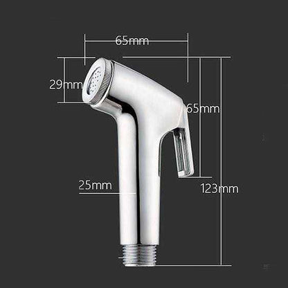 Chrome ABS Handheld Bidet Sprayer, Wall-Mount Toilet Shattaf with Hose / Holder