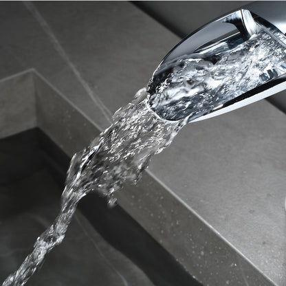 Waterfall Bathroom Faucet, Modern Single-Handle Single-Hole Faucet