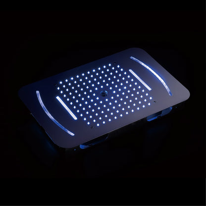 LED Multi-Function Chrome Shower Head, Ceiling-Mounted Stainless Steel Shower Head