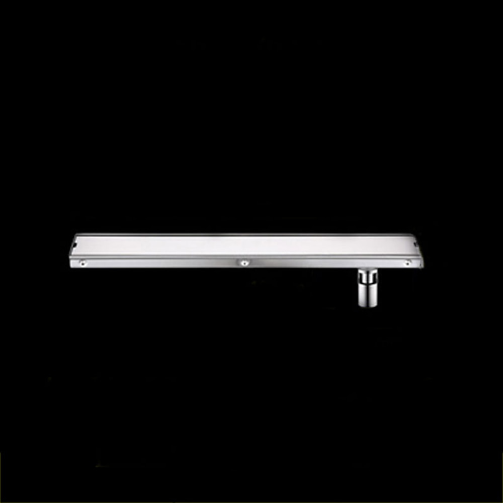 Stainless Steel Modern Tile Insert Linear Shower Drain, Rectangle Floor Drain with Removable Cover