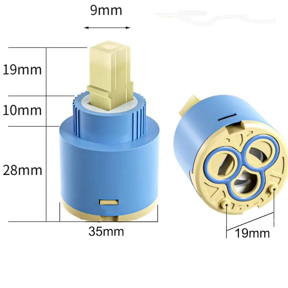 Universal Ceramic Disc Valve Cartridge Replacement, Single-Handle Faucet Cartridge