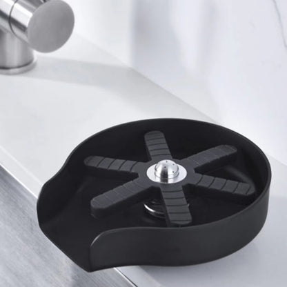Modern Deck-Mounted Stainless Steel Glass Rinser, Multi-Angle Spray Cup Washer for Kitchen Sink, Brushed Nickel / Matte Black / Gunmetal