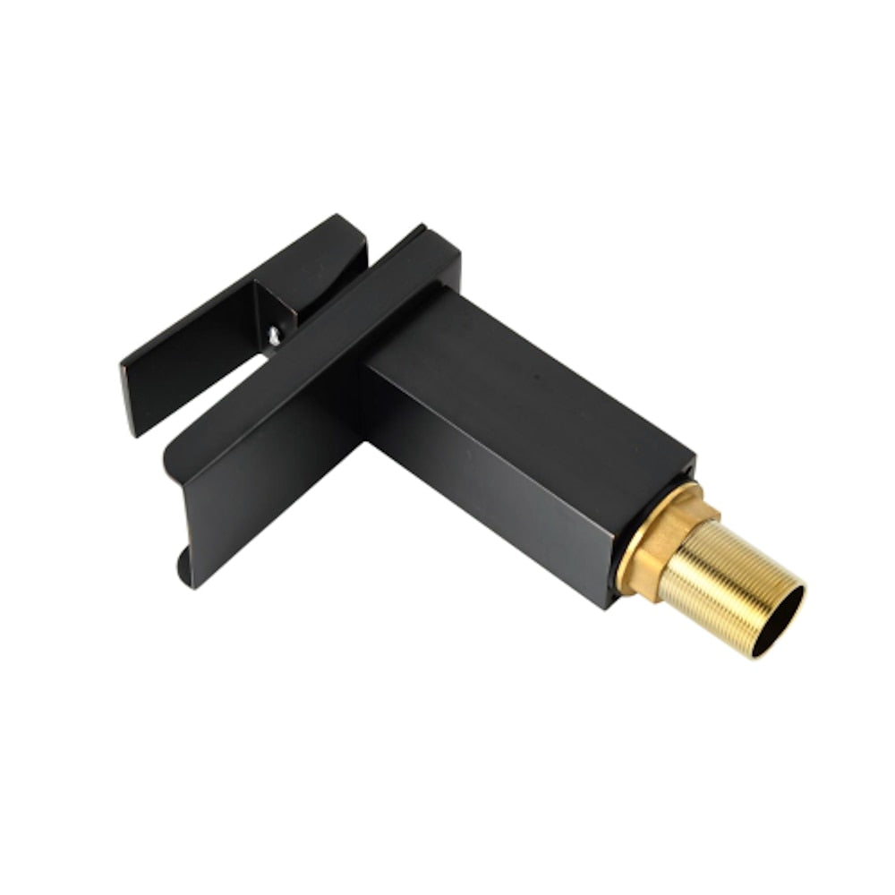 Waterfall Oil-Rubbed Bronze Single-Hole Bathroom Faucet, Single-Handle Deck-Mount Faucet