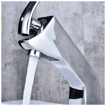Contemporary Single-Hole Bathroom Faucet, Single-Handle Deck Mount Faucet