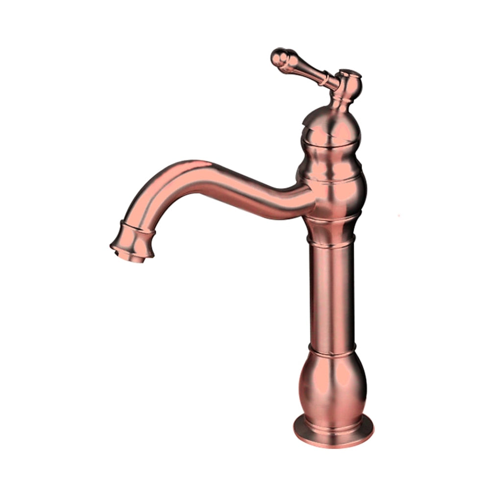 360-Degree Swivel Single-Hole Bathroom Faucet, Single-Handle High Arc Faucet, Antique Brass / Oil-Rubbed Bronze / Brushed Nickel / Chrome