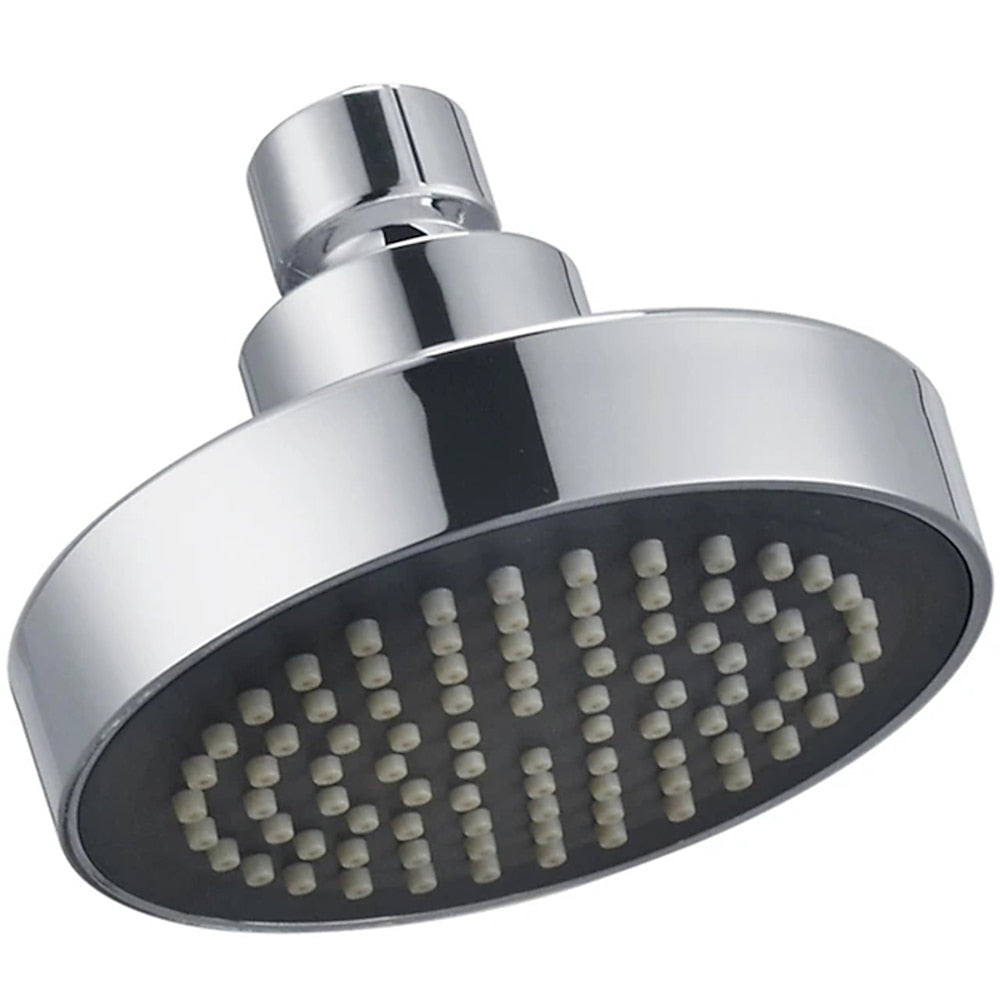 Chrome 4-Inch Rainfall Shower Head, Contemporary ABS Swivel Overhead Showerhead