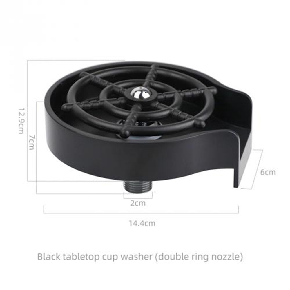 Matte Black Deck-Mounted Kitchen Sink Glass Rinser, High-Pressure Cup Washer for Kitchen / Bar