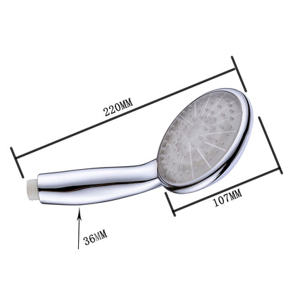 Chrome Contemporary LED Handheld Shower Head, ABS Plastic Hand Shower with Jet / Rainfall Spray Modes