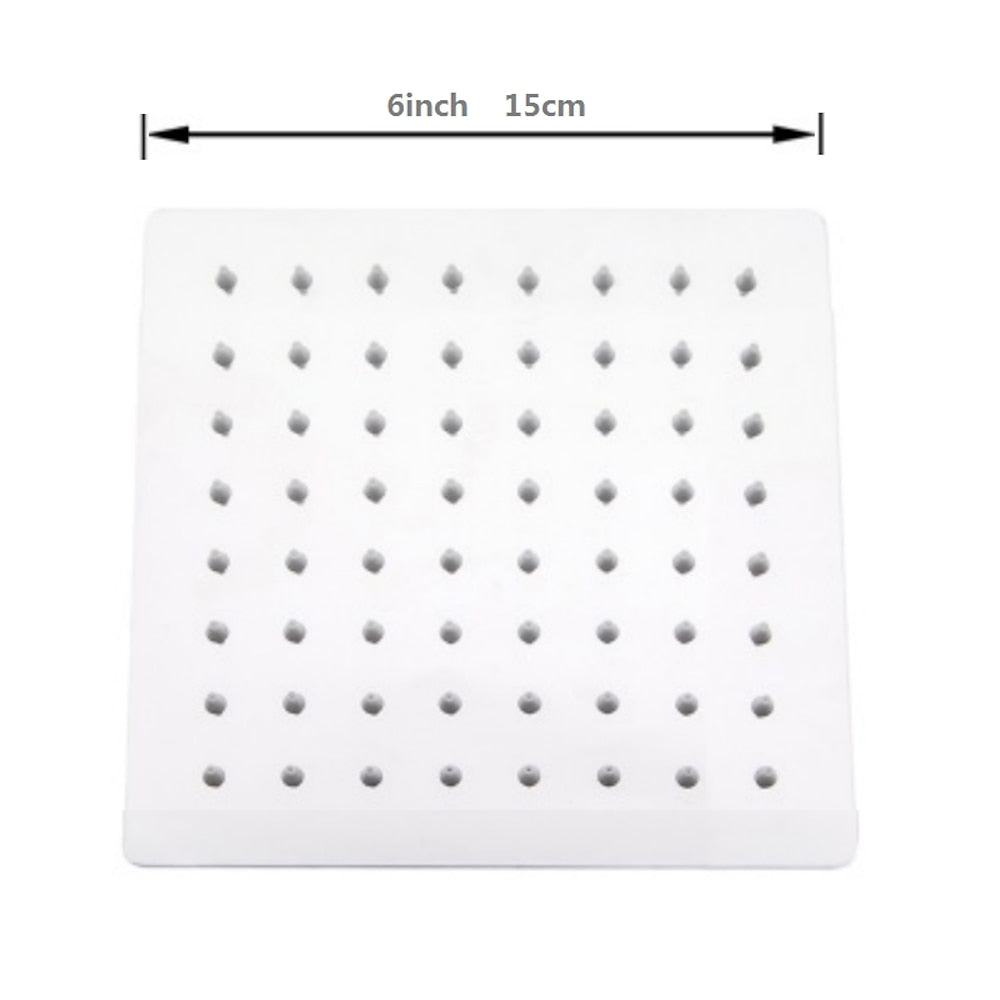 Stainless Steel Ultra-Thin Rainfall Shower Head, Water-Saving Square Overhead Shower Head