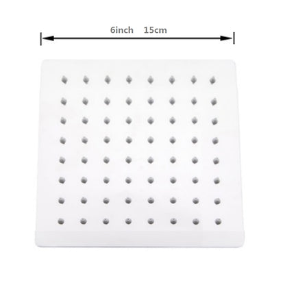Stainless Steel Ultra-Thin Rainfall Shower Head, Water-Saving Square Overhead Shower Head