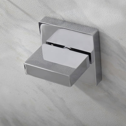 Chrome Modern Waterfall Bathroom Faucet, Wall-Mount 3-Hole Dual-Handle Faucet