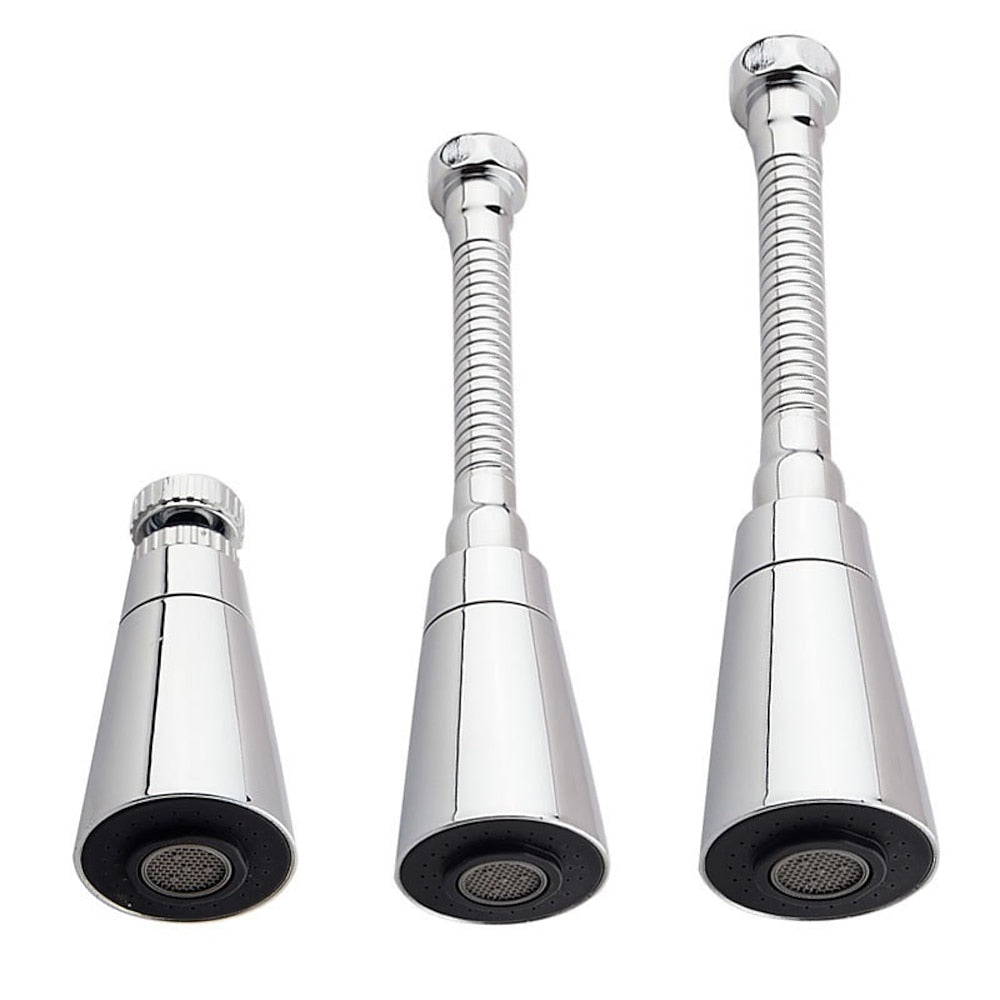 Electroplated Chrome 360-Degree Swivel Kitchen Faucet Spray Head, Multi-Function Rotating Faucet Nozzle