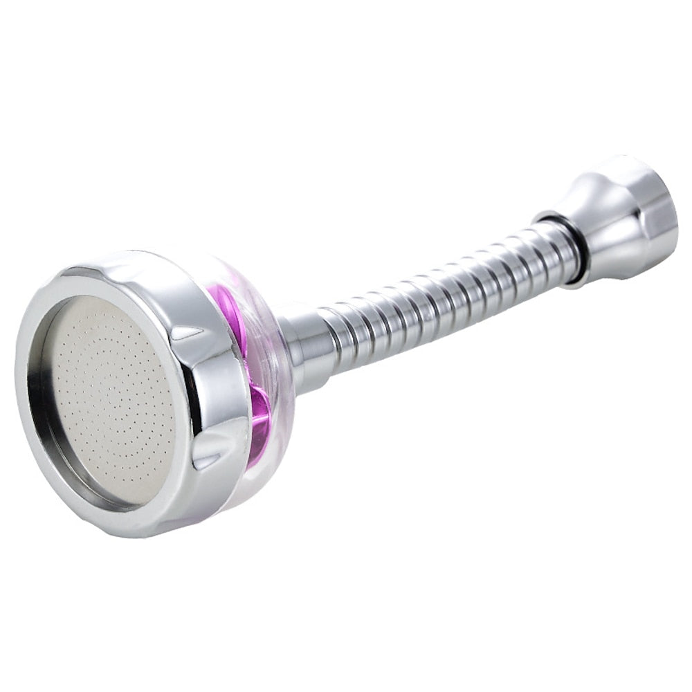 Chrome 360-Degree Swivel Faucet Aerator, Splash-Proof Faucet Spray Head for Kitchen Sink