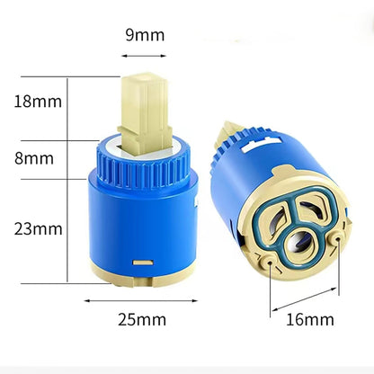 Universal Ceramic Disc Valve Cartridge Replacement, Single-Handle Faucet Cartridge