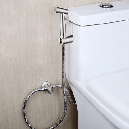 Brushed Stainless Steel Handheld Bidet Sprayer, Pressurized Toilet Cleaning Sprayer / Hose Kit