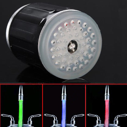 LED 3- Changing Faucet Aerator, Chrome Temperature Sensor Tap Aerator