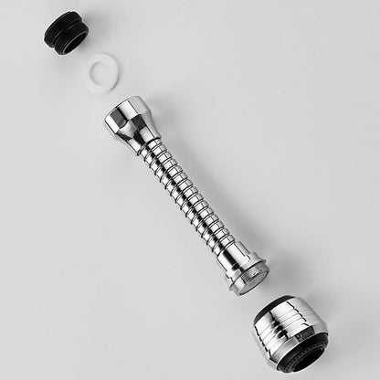 Chrome 360-Degree Swivel Faucet Aerator, Dual-Mode Spray Faucet Nozzle Adapter