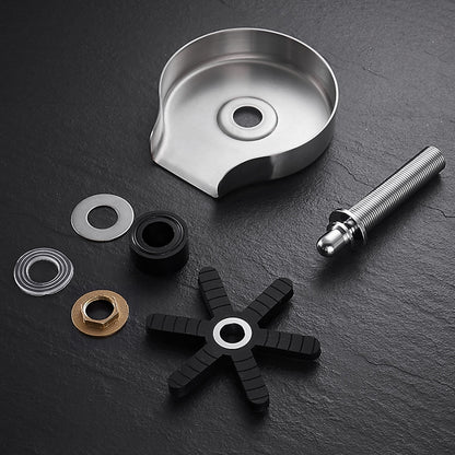 Press-Down Stainless Steel Glass Rinser, Cup Rinser with G1/2 Hose, Matte Black / Brushed Nickel / Gunmetal