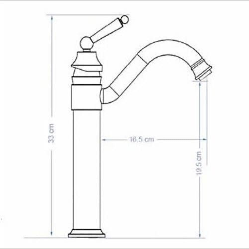 Antique Brass Traditional Single-Hole Vessel Sink Faucet, Single-Handle Brass Faucet, 360-Degree Swivel Spout Faucet