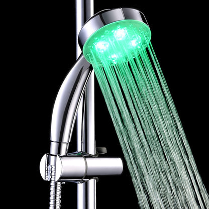 LED -Changing Chrome Handheld Shower Head, Contemporary ABS Plastic Rainfall Shower Head
