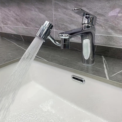 Chrome-Plated Brass 1080-Degree Rotating Faucet Aerator, Dual-Mode Flow Faucet Attachment