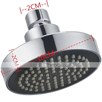 Chrome 4-Inch Rainfall Shower Head, Contemporary ABS Swivel Overhead Showerhead