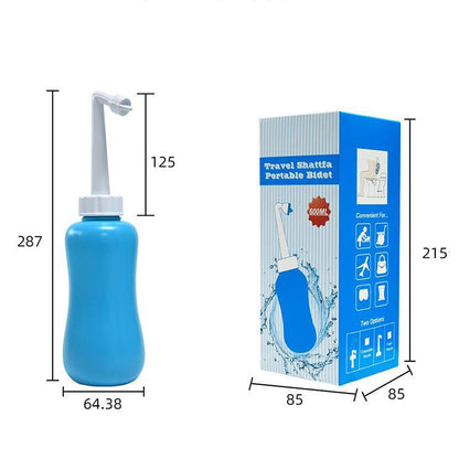 Squeeze Design EVA Portable Bidet Sprayer Bottle, Handheld Personal Hygiene Wash Bottle with Detachable Nozzles / Storage Bag