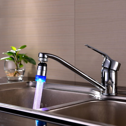 Chrome LED Faucet Aerator with Changing Light, Contemporary ABS Faucet Nozzle Attachment