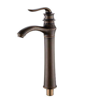 Waterfall Antique Brass Vessel Sink Faucet, Single-Handle Tall Bathroom Faucet