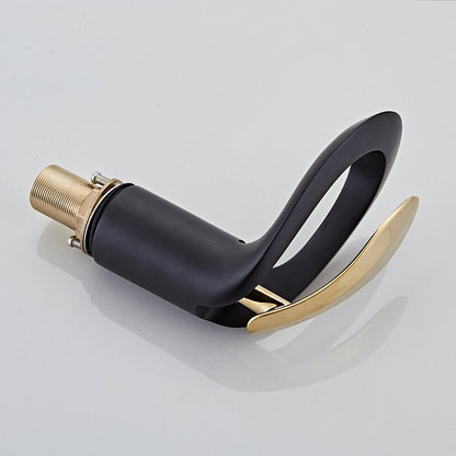 Modern Waterfall Bathroom Faucet, Single-Handle Brass Faucet