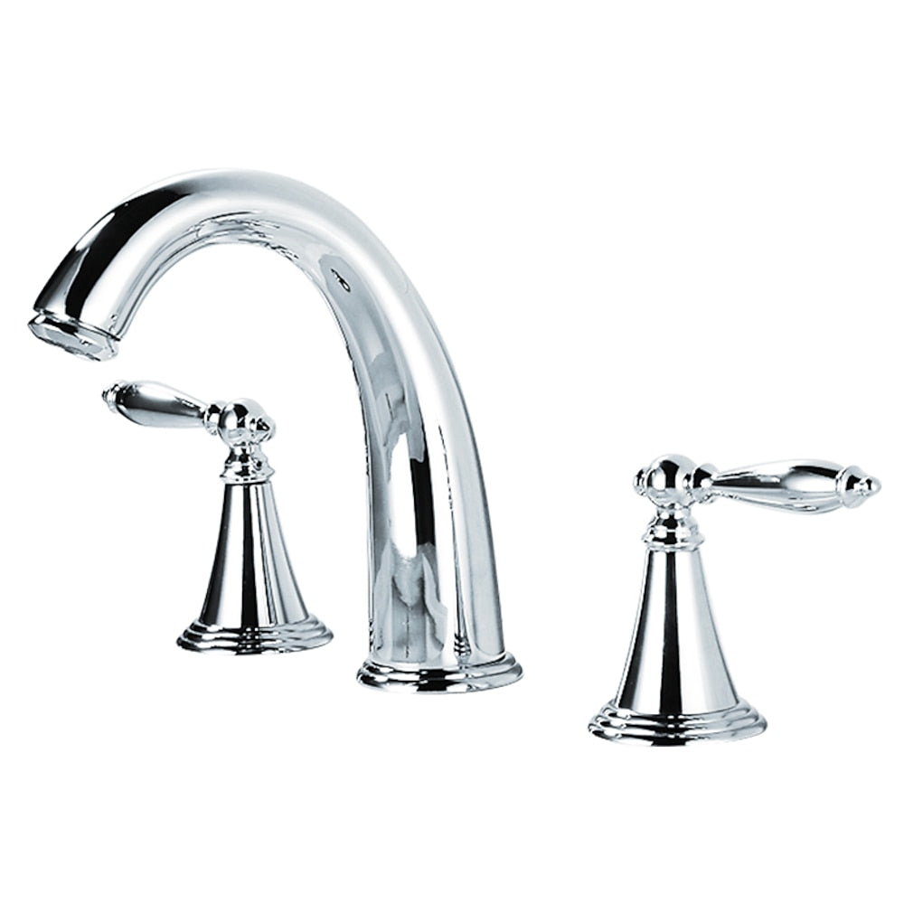 Modern High Arc Bathroom Sink Faucet, Widespread Dual-Handle Faucet, Matte Black / Matte White / Gunmetal / Chrome