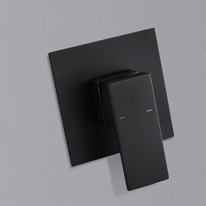 Matte Black Waterfall Wall-Mount Bathroom Faucet, Single-Handle Brass Basin Faucet with Rough-In Valve