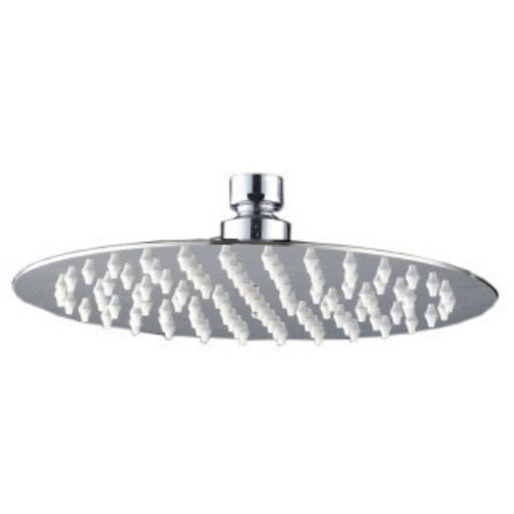 Lagomel rain shower head in chrome, set in a Contemporary bathroom
