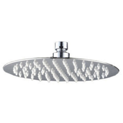 Lagomel rain shower head in chrome, set in a Contemporary bathroom