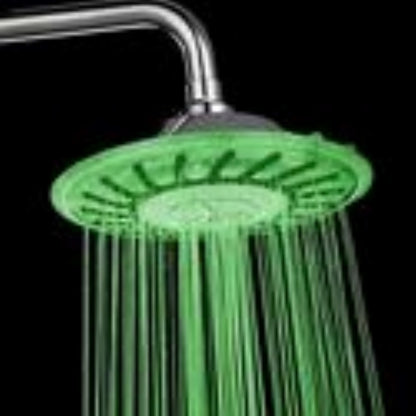 Chrome LED Rainfall Shower Head, Round ABS Overhead Shower Head