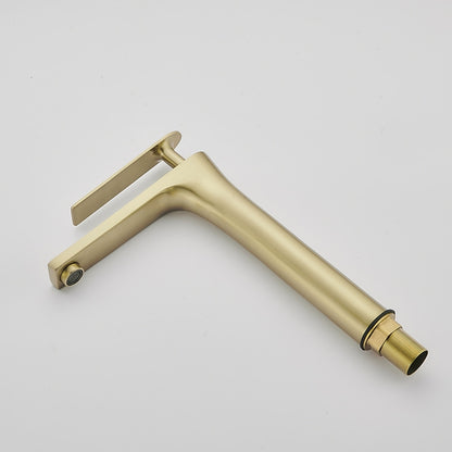 Modern Tall Vessel Sink Faucet, Single-Handle Single-Hole Brass Faucet
