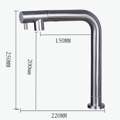 Pull-Out Brushed Nickel Kitchen Faucet, Contemporary Single-Hole Single-Handle Faucet